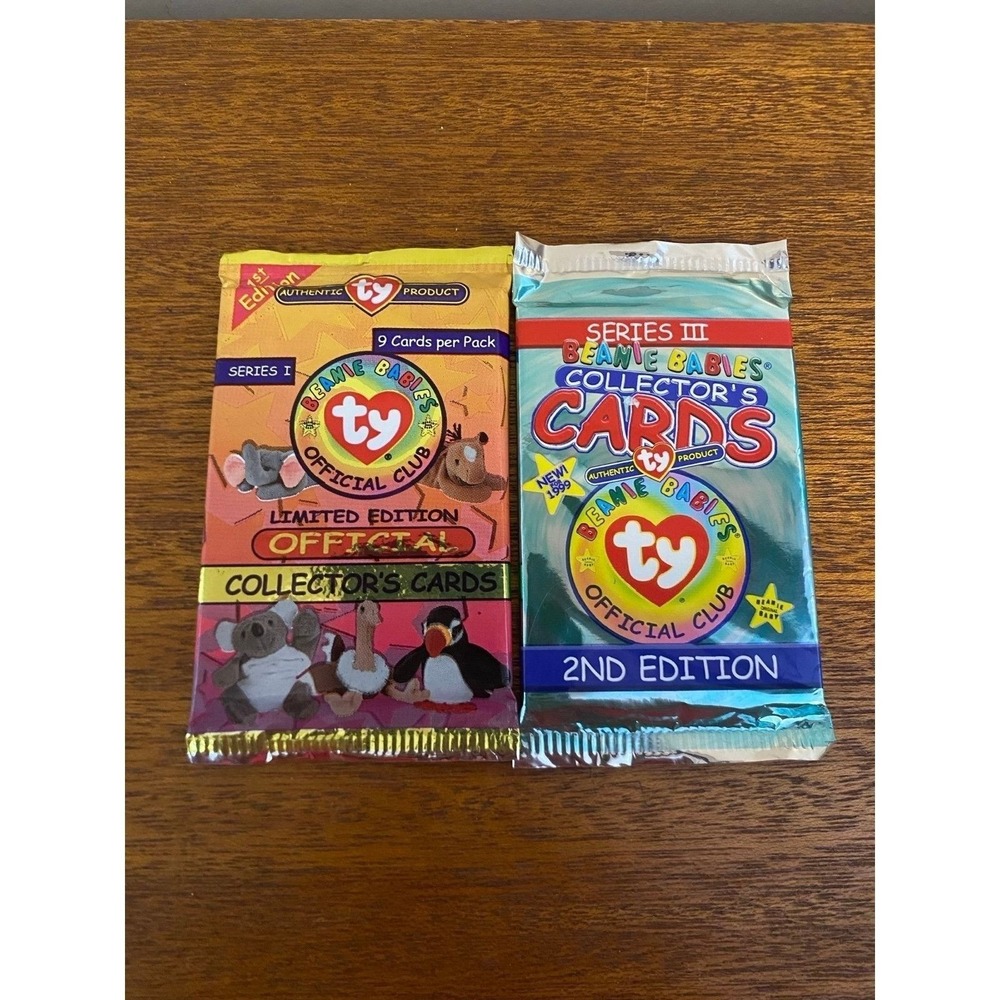TY Beanie Babies Collector Cards - Series 1 (1st Ed) & Series 3 (2nd Ed) Sealed